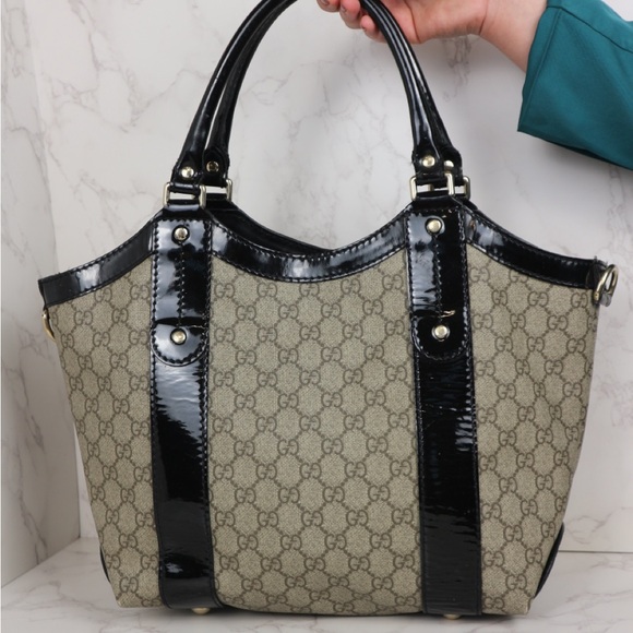 Gucci Tote Black and Tan Women's Bag - Picture 5 of 16